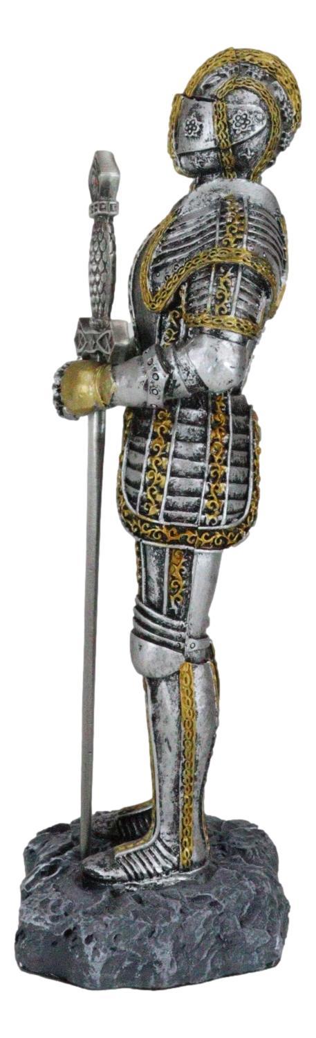 Ebros Gift Sir Percival Standing Medieval Knight W/ Excalibur Sword Letter Opener Figurine