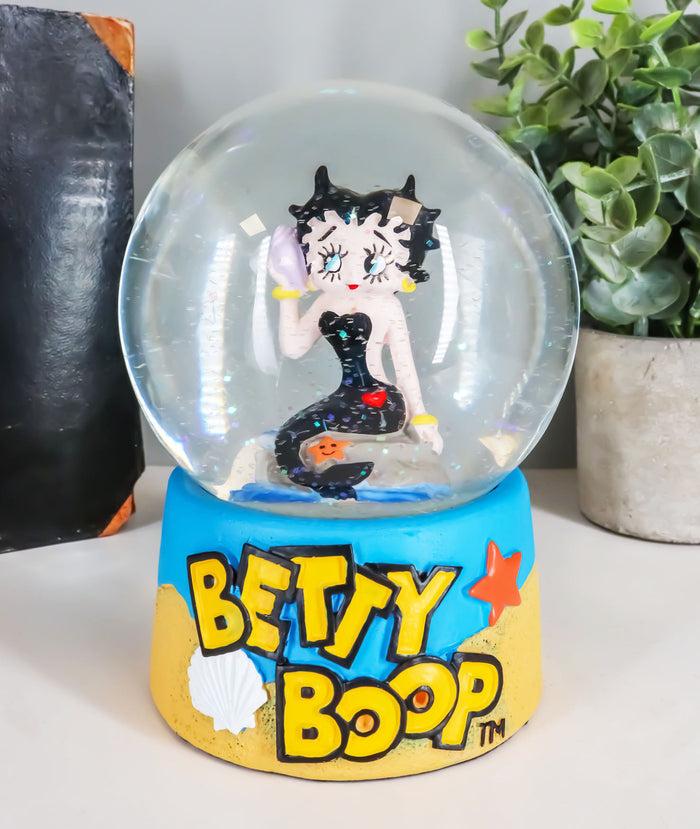 ebros gift Siren Mermaid With Conch Betty Boop Whimsical Comical Glitter Water Globe 100mm