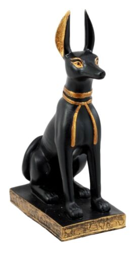 Ebros Gift Sitting Ancient Egyptian God Anubis Jackal Dog Figurine 5"H God Of The Afterlife