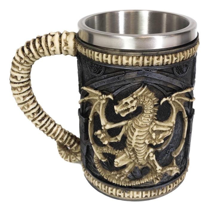 Ebros Gift Skeletal Ossuary Ghost Dragon Overlord Large Beer Stein Tankard Coffee Mug Cup