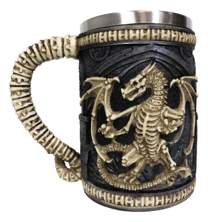 Ebros Gift Skeletal Ossuary Ghost Dragon Overlord Large Beer Stein Tankard Coffee Mug Cup