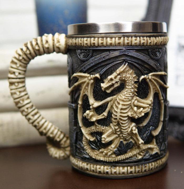 ebros gift Skeletal Ossuary Ghost Dragon Overlord Large Beer Stein Tankard Coffee Mug Cup