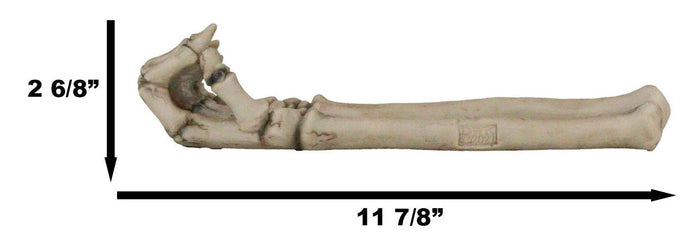 Ebros Gift Skeleton Arm Hand Incense Burner Burnt Skeletal Bone Chilling Offering Decor Figurine