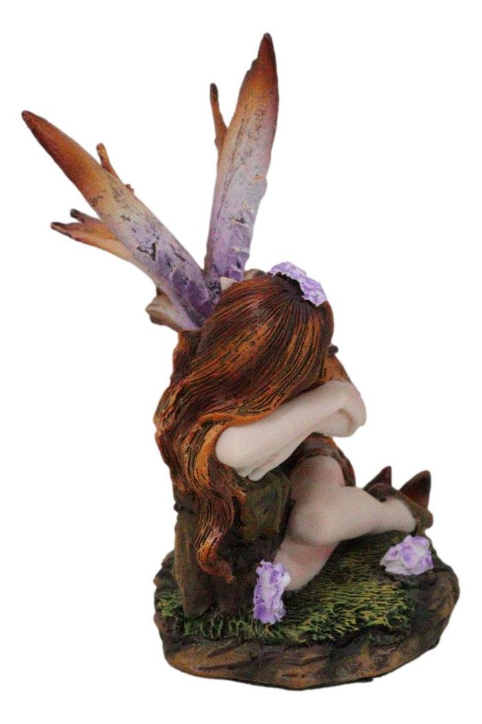 Ebros Gift Sleeping Autumn Fall Pumpkin Orange Girl Fae Fairy In Enchanted Garden Figurine