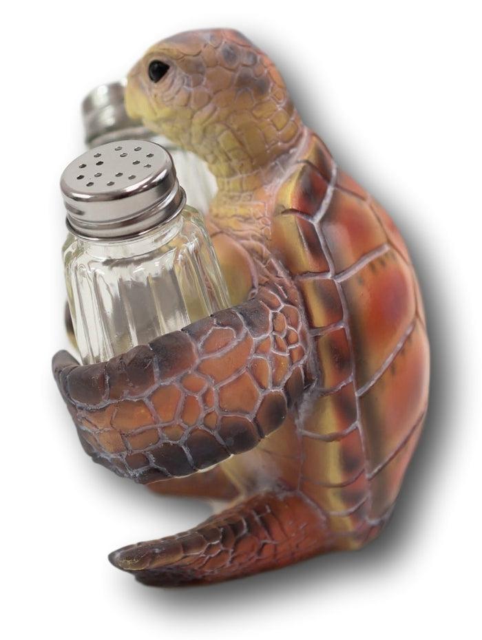 Ebros Gift Slowly Seasoned Nautical Ocean Sea Turtle Salt Pepper Shakers Holder Figurine