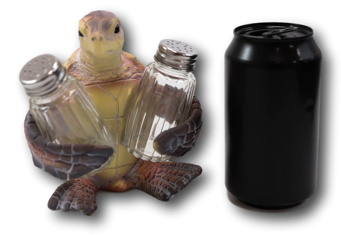 Ebros Gift Slowly Seasoned Nautical Ocean Sea Turtle Salt Pepper Shakers Holder Figurine