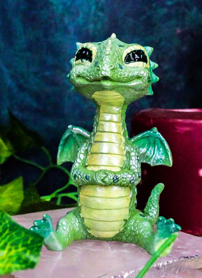 ebros gift Small Collector Green Reptilia Reptile Baby Dinosaur Dragon Mini Figurine Decor