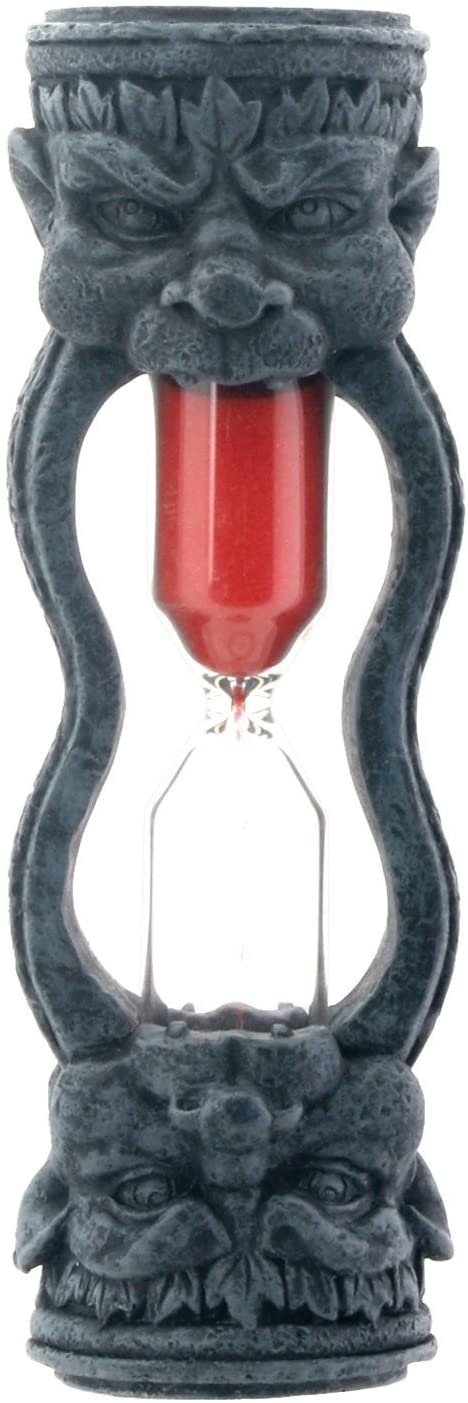 Ebros Gift Small Gargoyle Sand Timer Collectible Figurine 5" Height 4.5 Minutes Duration