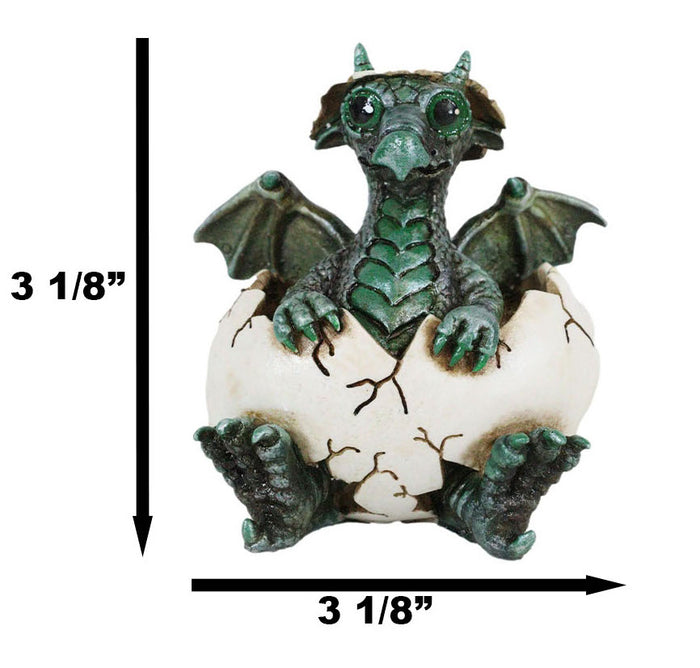 Ebros Gift Small Green Whimsical Dragon Baby Hatchling In Egg Statue Fantasy Dragon Egg
