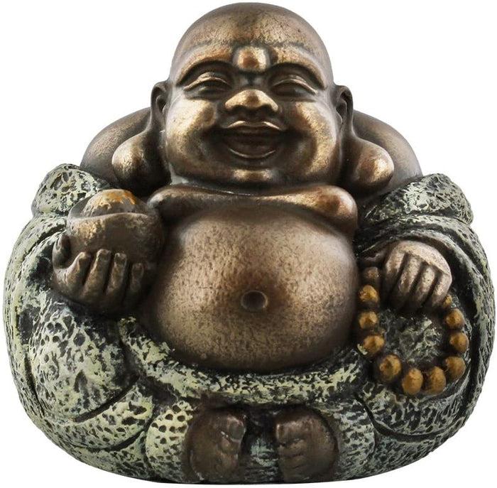 ebros gift Small Happy Buddha Luck And Wealth Sculpture Statue Bodhisattva Enlightenment