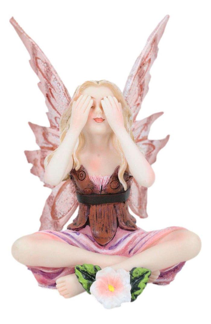 Ebros Gift Small Meadowland Tribal Red Rose Flower Playful Girl Fairy Figurine Collectible