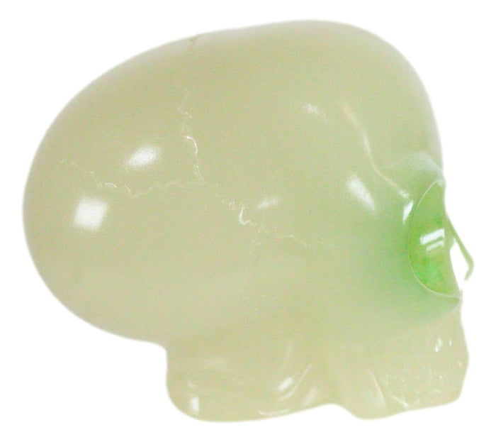 Ebros Gift Small Photo Luminous Glow In The Dark ET Extraterrestrial Alien Skull Figurine