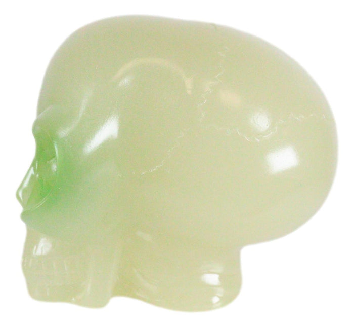 Ebros Gift Small Photo Luminous Glow In The Dark ET Extraterrestrial Alien Skull Figurine