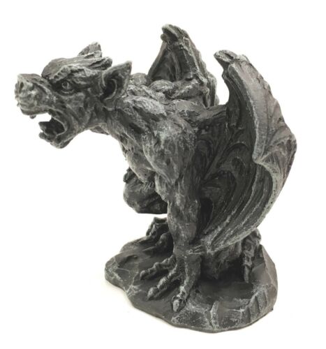 Ebros Gift Small Stoic Winged Giant Rat Growling Gargoyle Decorative Figurine 3.25" Tall