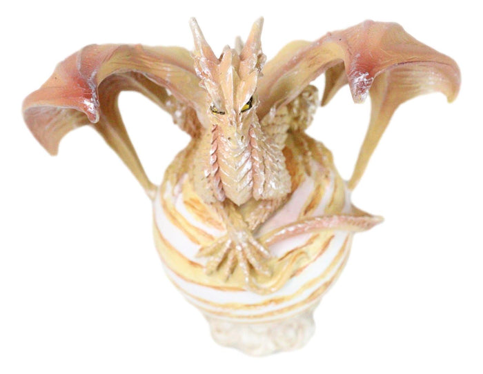 Ebros Gift Solar Galaxy Planet Jupiter Terrestrial Guardian Beige Orange Dragon Figurine