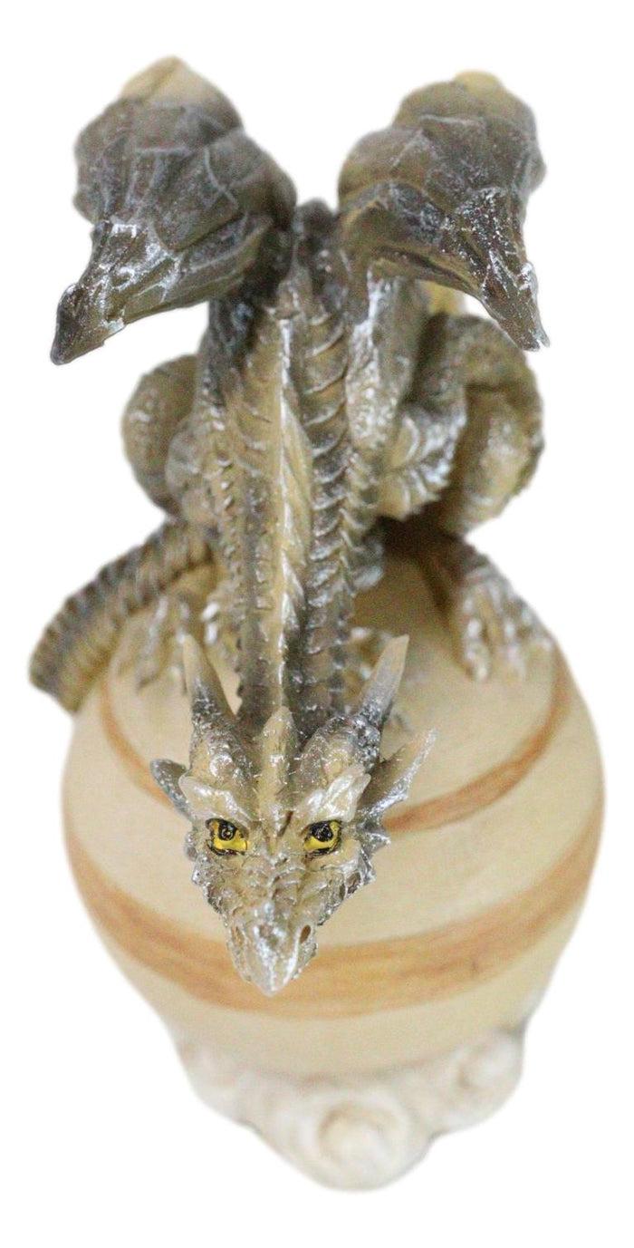Ebros Gift Solar Galaxy Planet Saturn Terrestrial Guardian Brown Sand Dragon Figurine