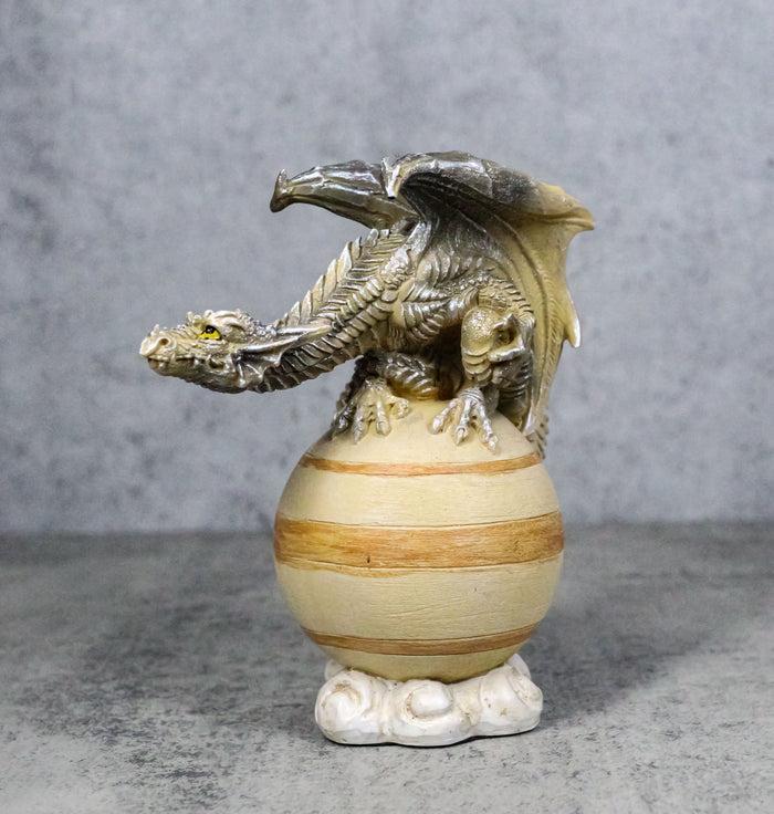 ebros gift Solar Galaxy Planet Saturn Terrestrial Guardian Brown Sand Dragon Figurine