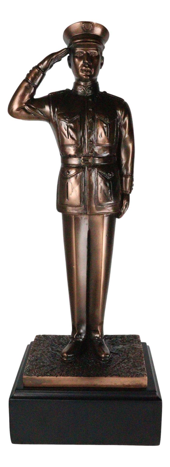 Ebros Gift Solemn Salute Military Soldier In Full Dress Parade Uniform Figurine With Base