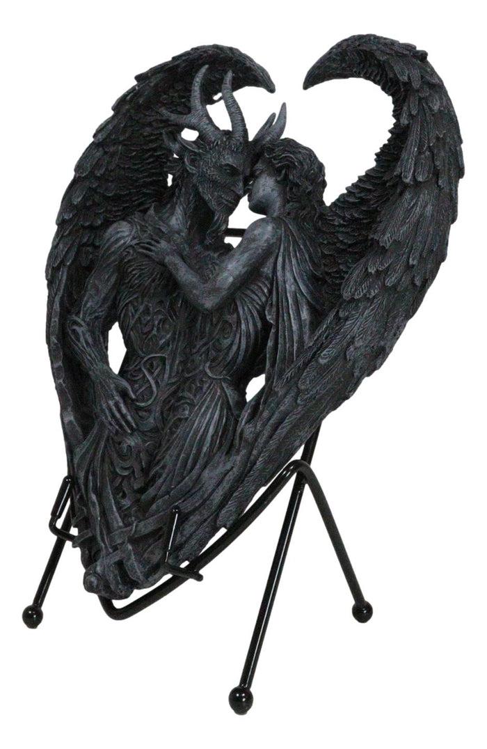Ebros Gift Solemn Vow Innocence Demon And Lilith Dark Angel Heart Plaque With Stand