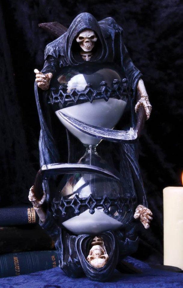 ebros gift Soul Harvester Time Waits For No Man Gothic Grim Reaper With Scythe Sand Timer
