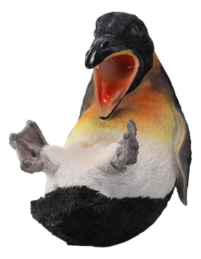 Ebros Gift South Pole Acrobatic Drunken Tuxedo Emperor Penguin Wine Bottle Holder 8.5"L