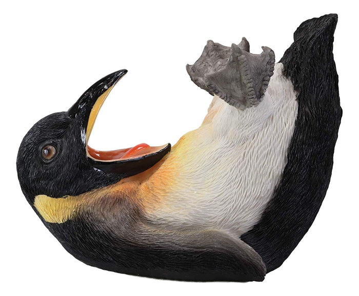 Ebros Gift South Pole Acrobatic Drunken Tuxedo Emperor Penguin Wine Bottle Holder 8.5"L