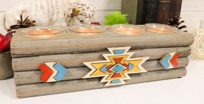 ebros gift Southwest Aztec Indian Vector Diamonds Arrows Tea Light Votive Candles Holder