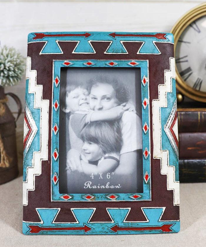 ebros gift Southwest Native Indian Meso Mayan Aztec Desktop Or Wall Picture Frame 4"X"