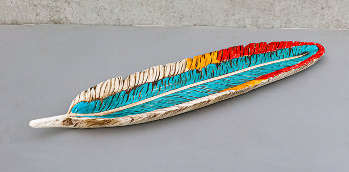 ebros gift Southwestern American Indian Dreamcatcher Feather Organizer Dish Tray 18"Long