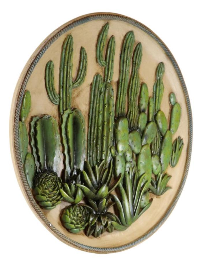 Ebros Gift Southwestern Boho Chic Desert Beauty Cactus Cacti Bush Forest Wall Plate Decor