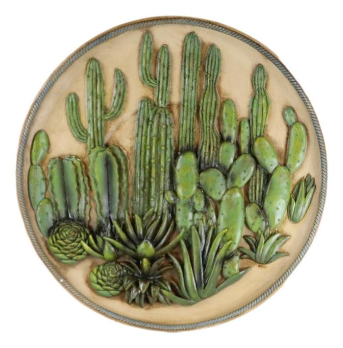 Ebros Gift Southwestern Boho Chic Desert Beauty Cactus Cacti Bush Forest Wall Plate Decor