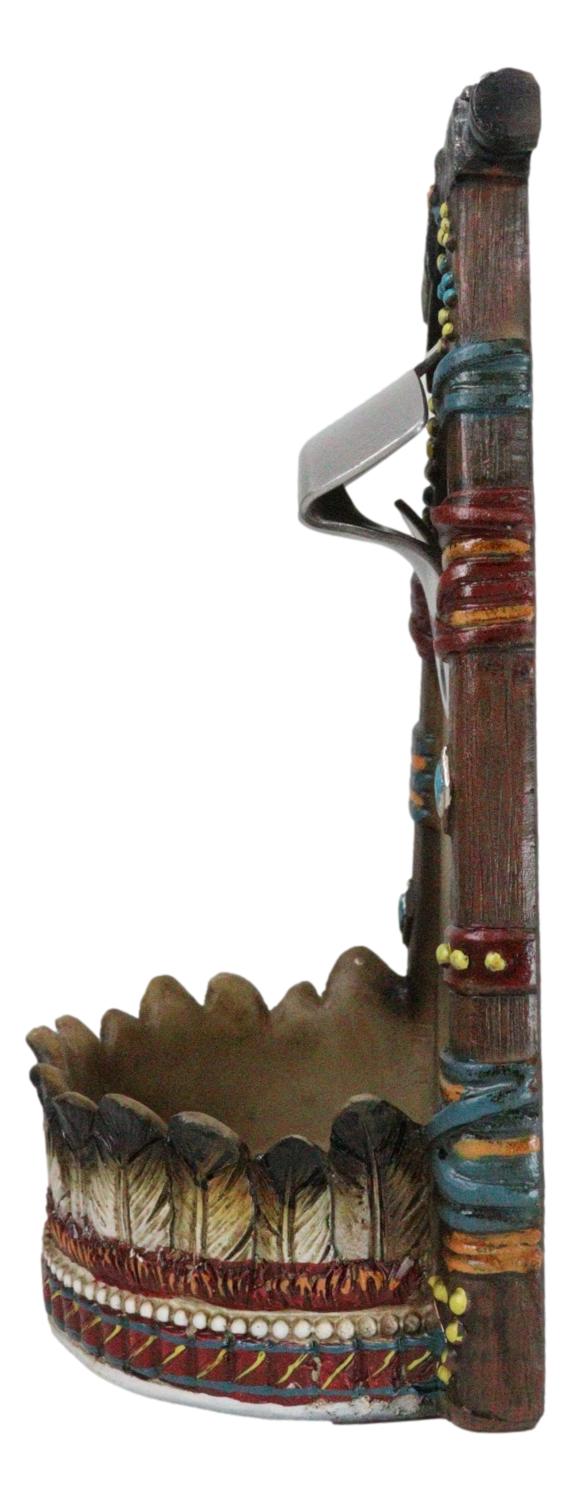 Ebros Gift Southwestern Feathers With Turquoise Hand Axe Tribal Indian Wall Bottle Opener