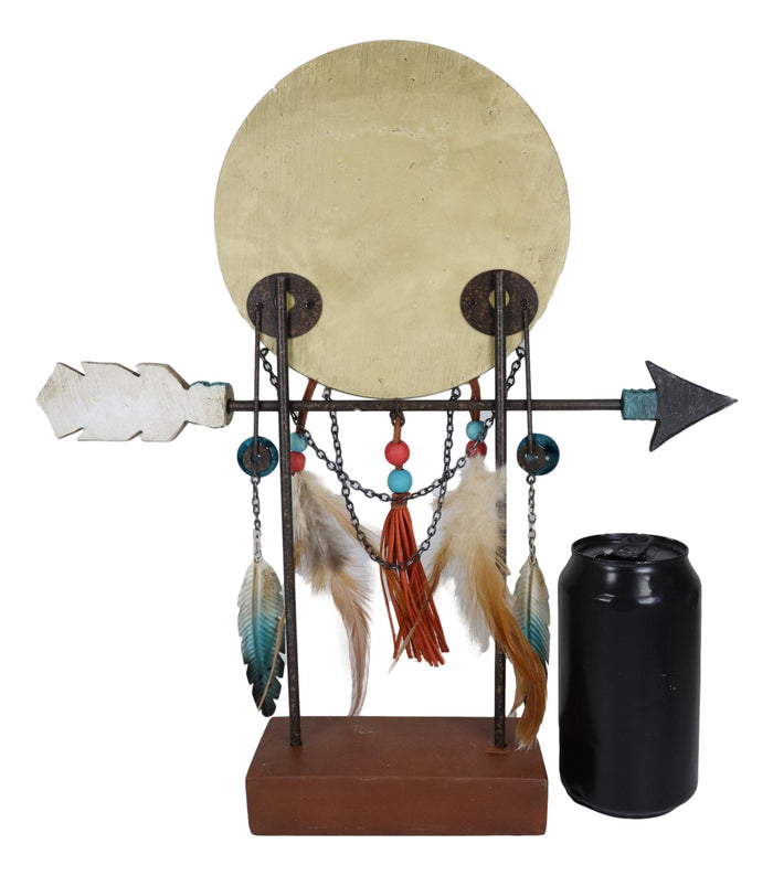 Ebros Gift Southwestern Gecko Lizards Arrow Dreamcatcher Feathers Desktop Plaque Figurine