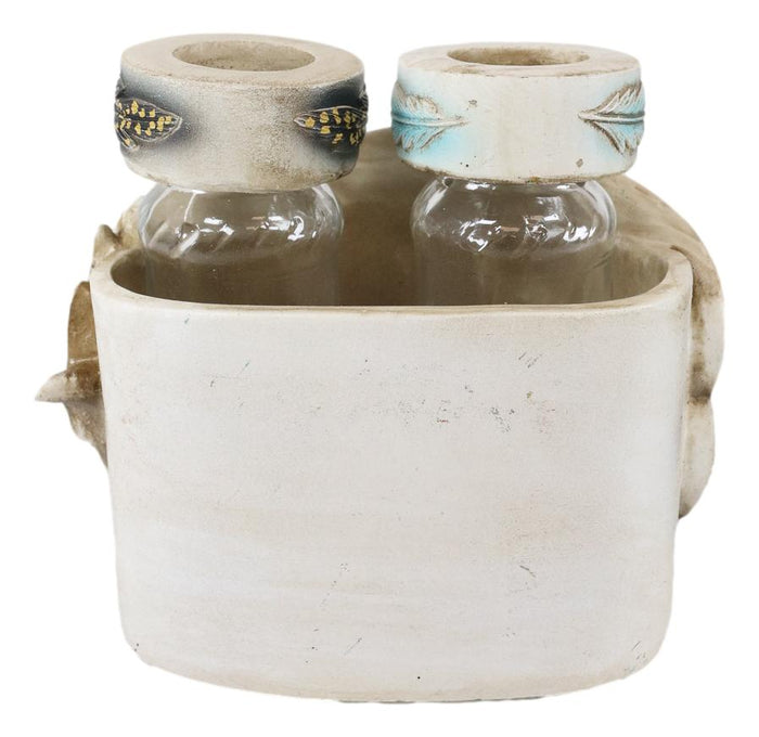 Ebros Gift Southwestern Indian Dreamcatcher Feather Salt And Pepper Shakers Holder Set