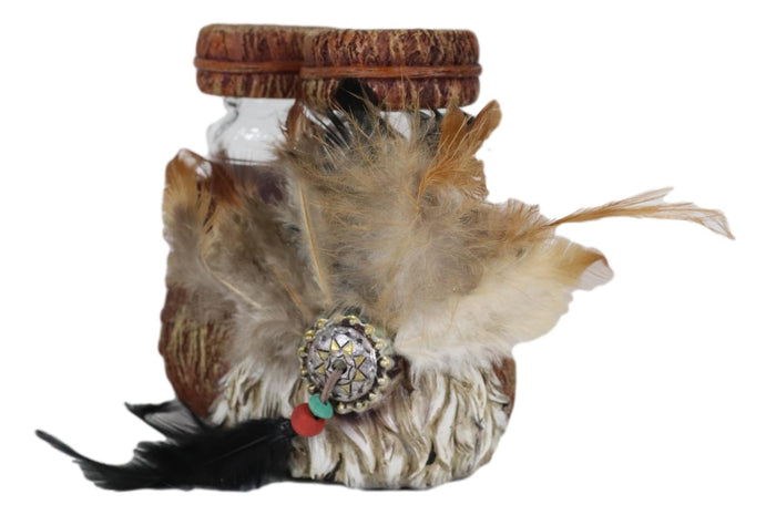 Ebros Gift Southwestern Indian Dreamcatcher Feather Salt And Pepper Shakers Holder Set