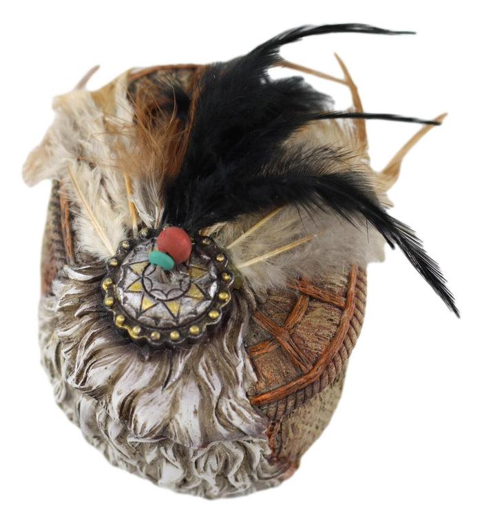 Ebros Gift Southwestern Indian Dreamcatcher Feathers And Sun Medallion Decorative Box