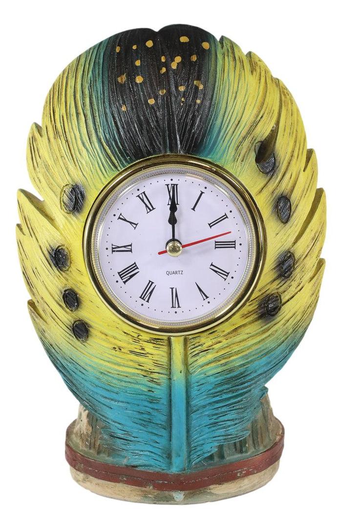 Ebros Gift Southwestern Indian Tribal Dreamcatcher Feather Decorative Table Clock Figurine