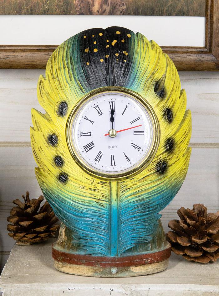ebros gift Southwestern Indian Tribal Dreamcatcher Feather Decorative Table Clock Figurine