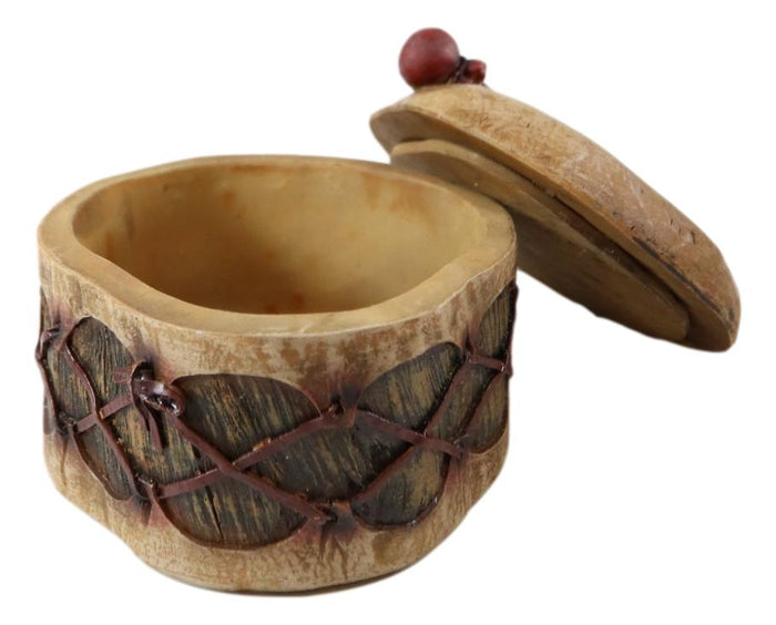 Ebros Gift Southwestern Native Indian Ceremony Pow Wow Drum Small Decorative Jewelry Box