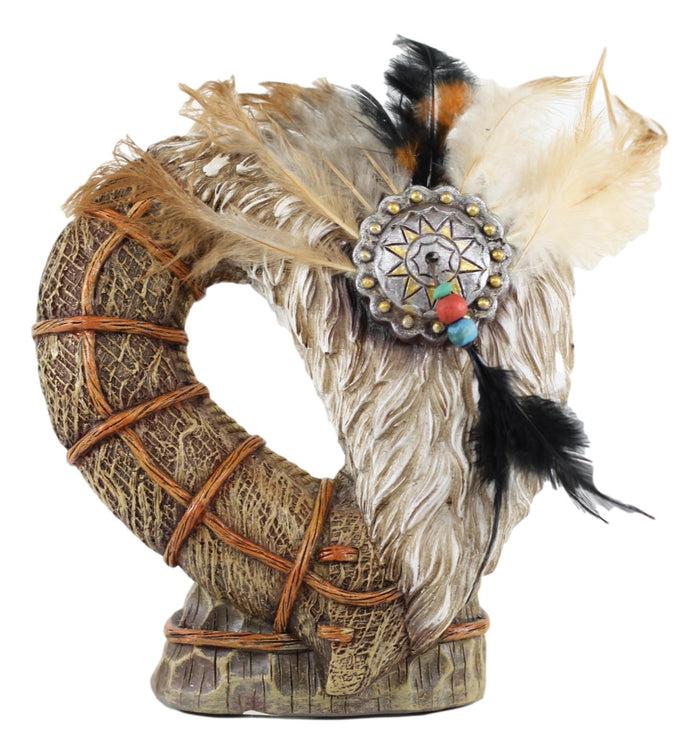 Ebros Gift Southwestern Native Indian Dreamcatcher Feathers With Heart Decorative Figurine