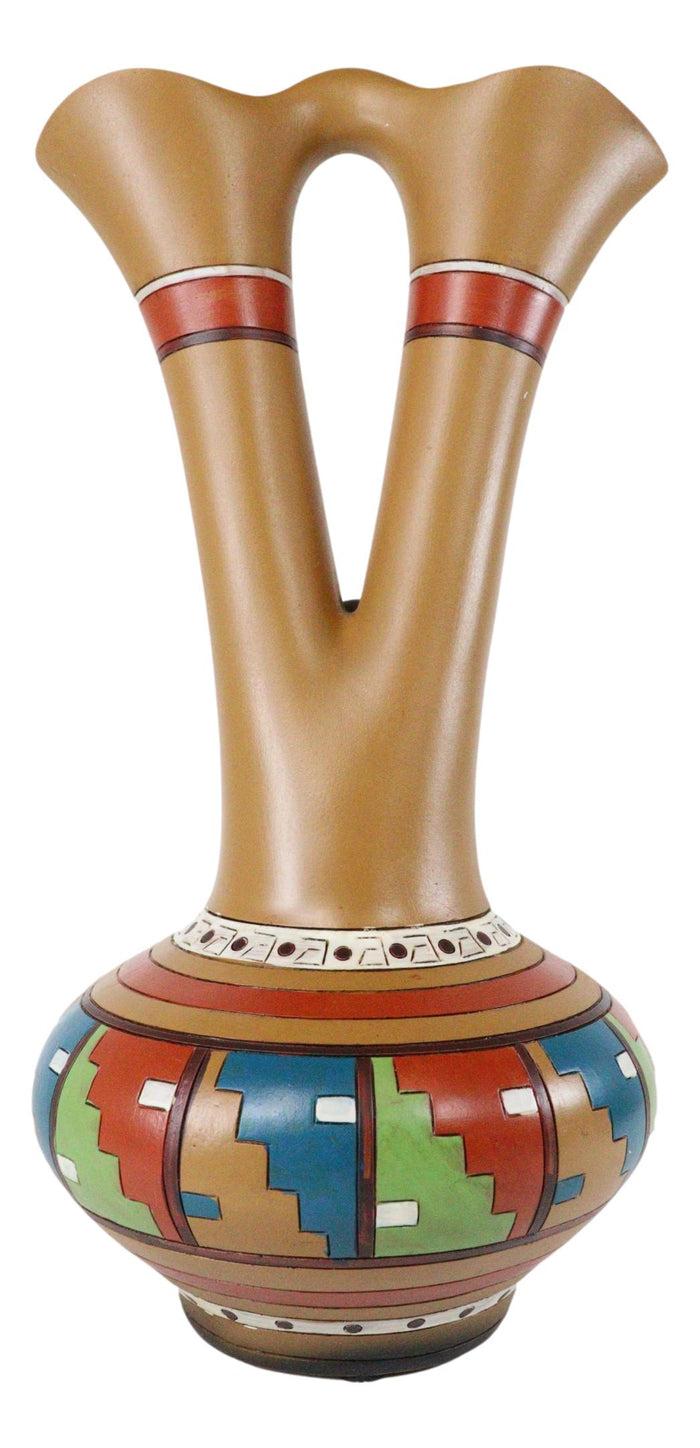 Ebros Gift Southwestern Tribal Aztec Mayan Dreamcatcher Feathers Floral Wedding Double Vase
