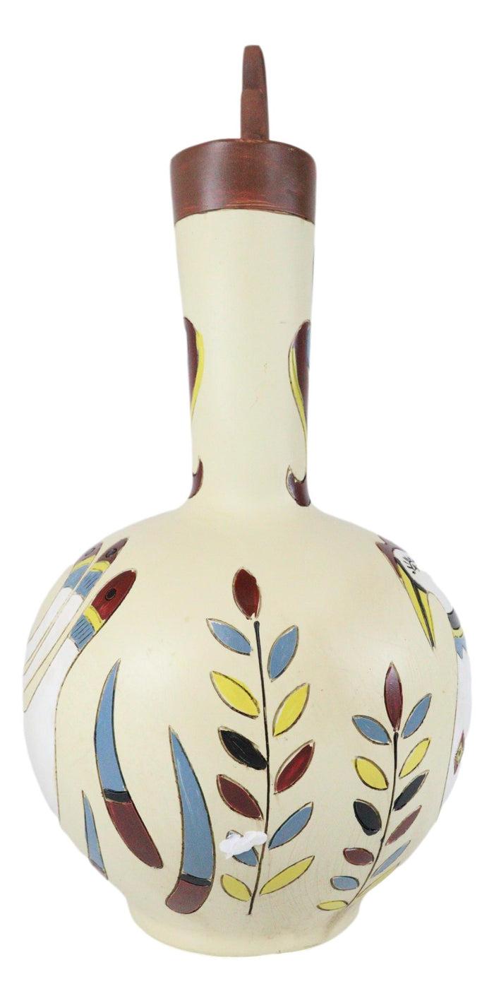 Ebros Gift Southwestern Tribal Aztec Mayan Turkey Bird Floral Wedding Double Vase Accent