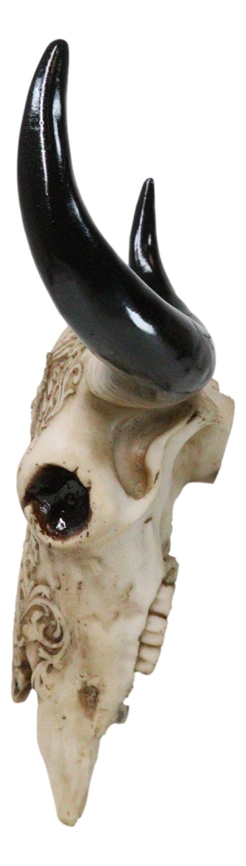 Ebros Gift Southwestern Tribal Buffalo Skull Tribal Indian Chief Scrollwork Wall Decor