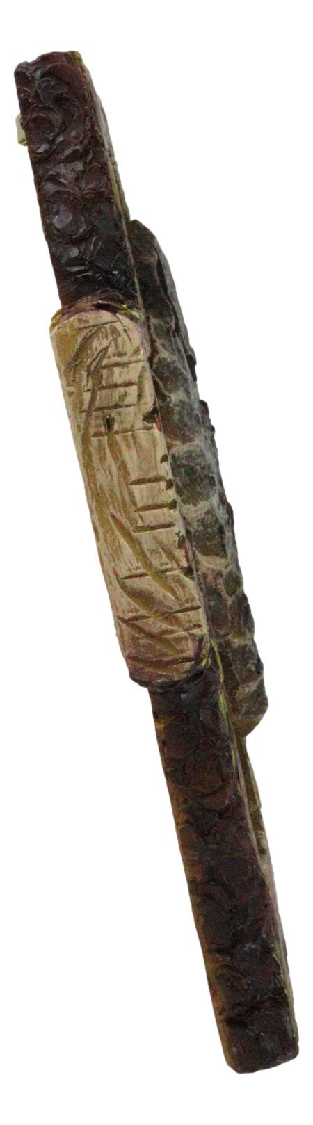 Ebros Gift Southwestern Tribal Indian Chief With Carved Stone Knife Faux Wooden Wall Cross