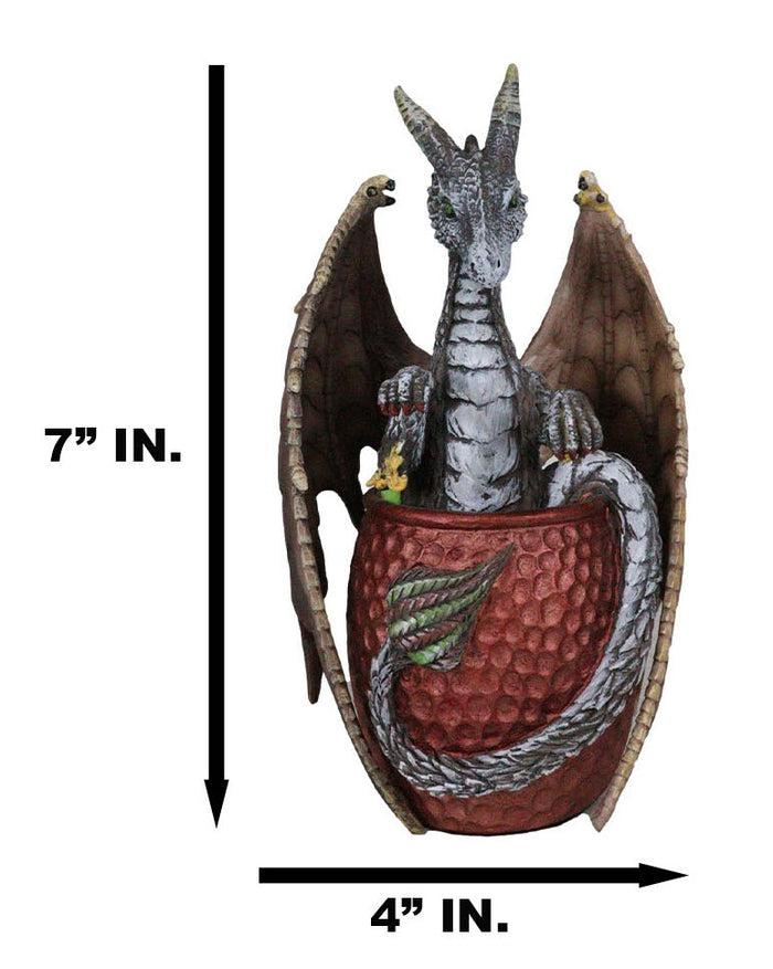 Ebros Gift Spirit Cocktail Drink Moscow Mule Gray Dragon Bathing Faux Copper Mug Figurine