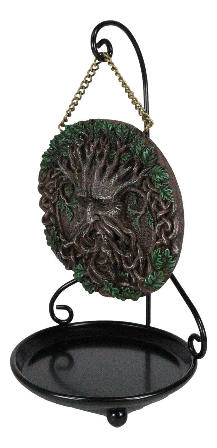 Ebros Gift Spirit Tree God Ent Celtic Greenman Round Disk Backflow Incense Cone Burner