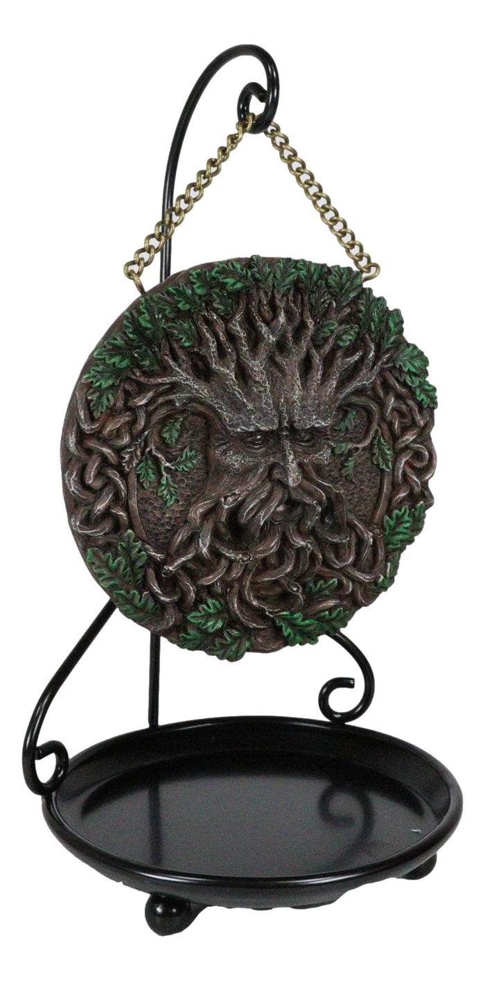 Ebros Gift Spirit Tree God Ent Celtic Greenman Round Disk Backflow Incense Cone Burner