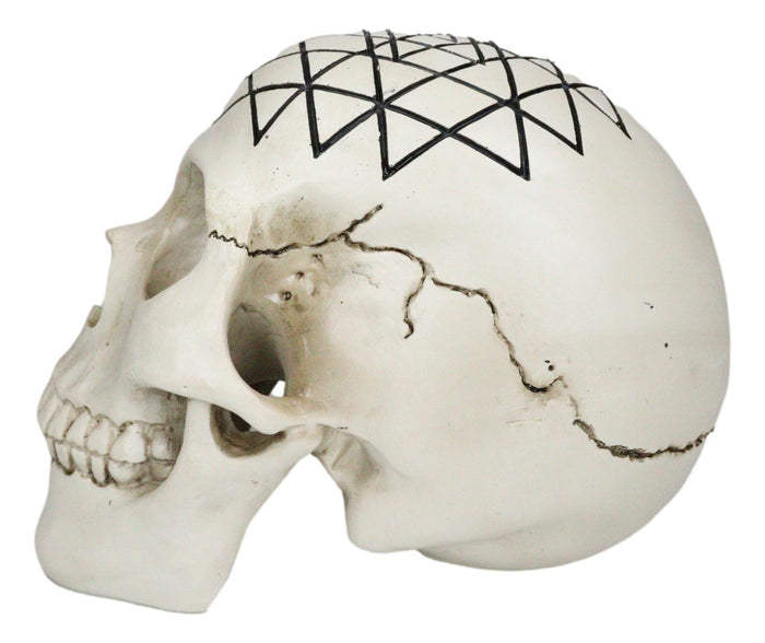 Ebros Gift Spiritual Sacred Geometry Sri Yantra Shri Chakra Vastu Symbol Skull Figurine