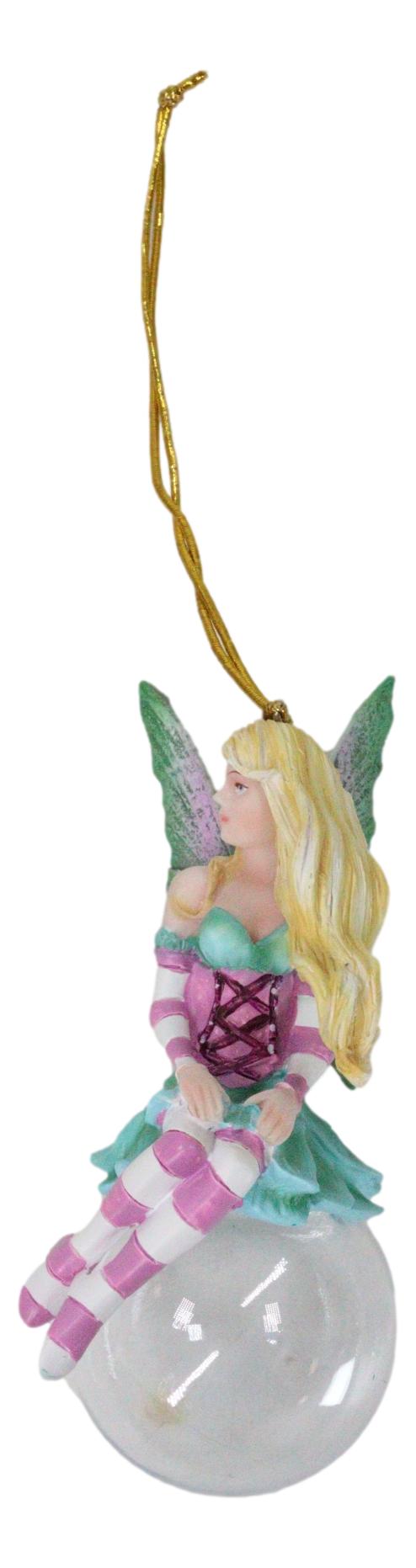 Ebros Gift Spring Blossom Bubble Rider Fairy Ornament Amy Brown Holiday Collection Accent