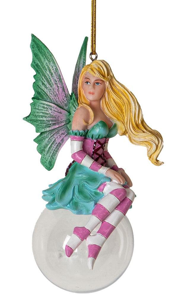 ebros gift Spring Blossom Bubble Rider Fairy Ornament Amy Brown Holiday Collection Accent